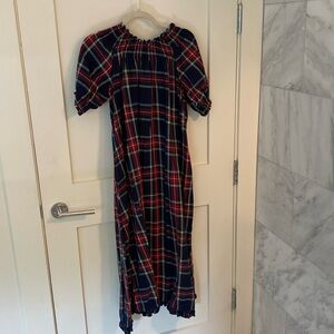 Hill House Caroline Dress Navy Tartan